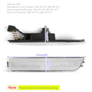 Par de indicadores laterales de parachoques delantero blancos para Volkswagen Passat B5.5 2001-2005