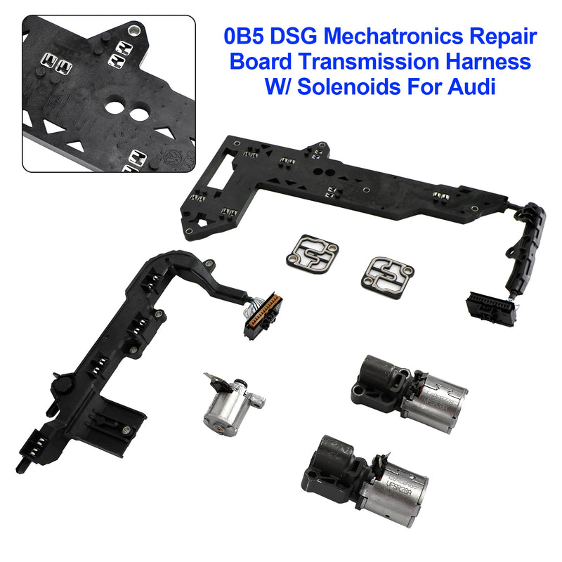 0B5 DSG reparo mecatrônico chicote de fiação de transmissão de placa de circuito com bobinas solenóides para Audi