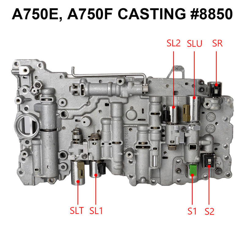 2002-2014 Toyota Hilux Surf sw4 Vigo 5 SP R/AWD 3.0L 4.0L 4.7L A750E/F Corpo da válvula de transmissão com solenóides TB-50LS