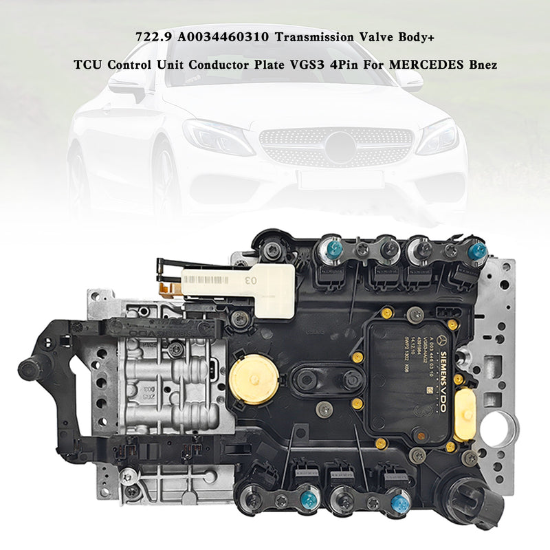 722.9 A0034460310 Transmisjonsventilhus + TCU styreenhet for MERCEDES Benz