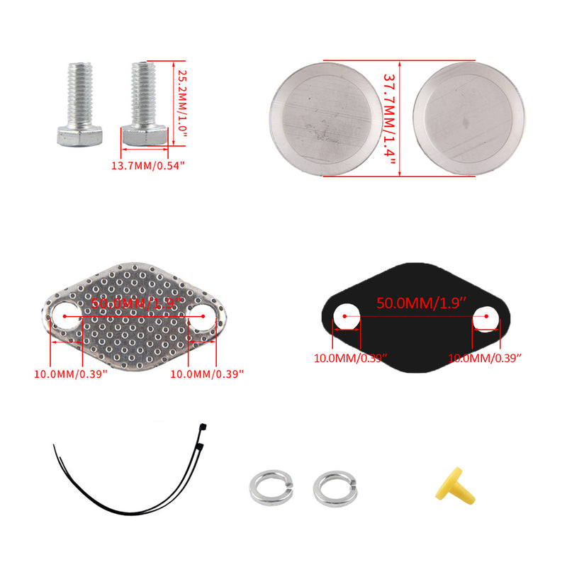 2003-2006 E83 2.0d/X3 3.0 2007-2010 E71 30dX GR zestaw zaślepek do BMW M47N2 M57N2