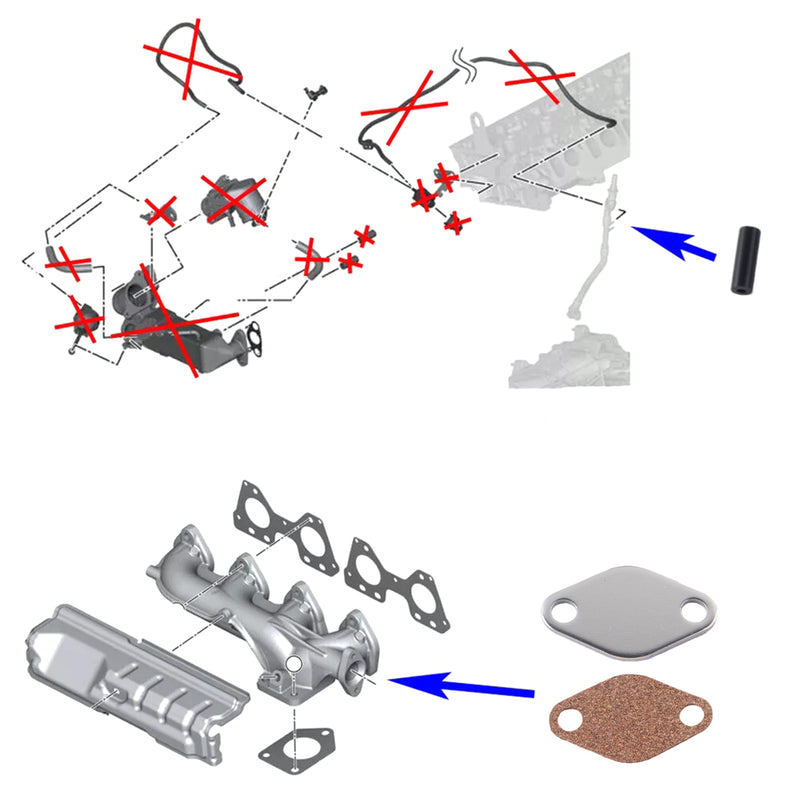 Reparatursatz für EGR-Kühlerdichtung, Austauschsatz für BMW N47 N47S 2.0 D E81 87 88 82 90 E84