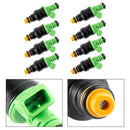 0280150558 42lbs Green Top Racing Fuel Injector 440CC EV1 Turbo 42lb/hr 8 PCS Generic