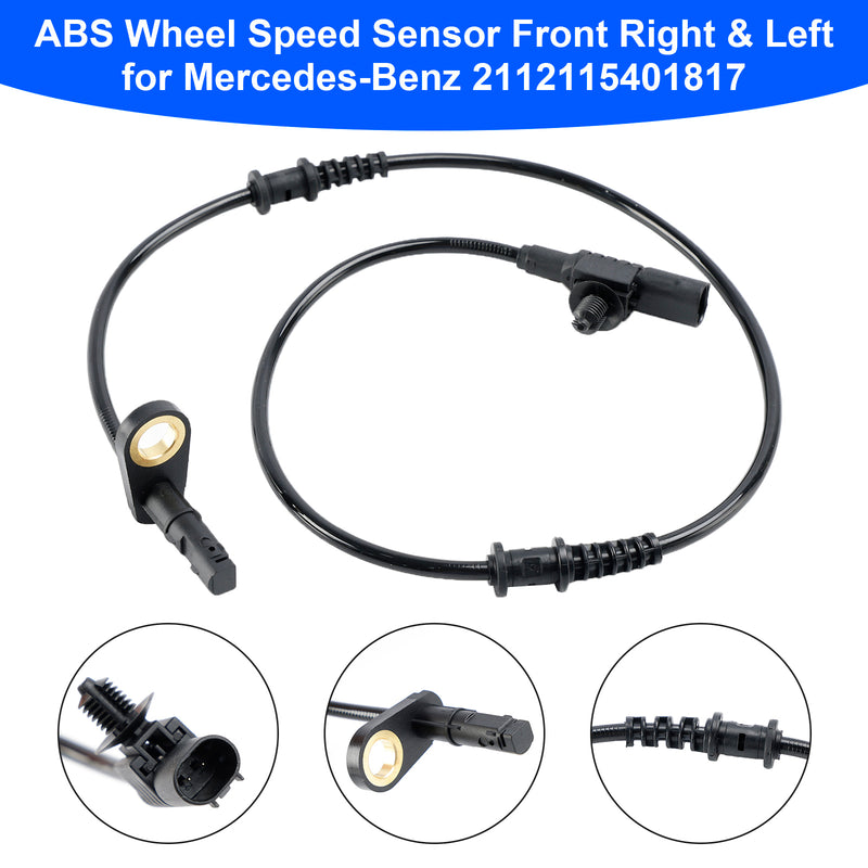 Sensor de velocidade da roda ABS dianteiro direito e esquerdo para Mercedes-Benz 2112115401817