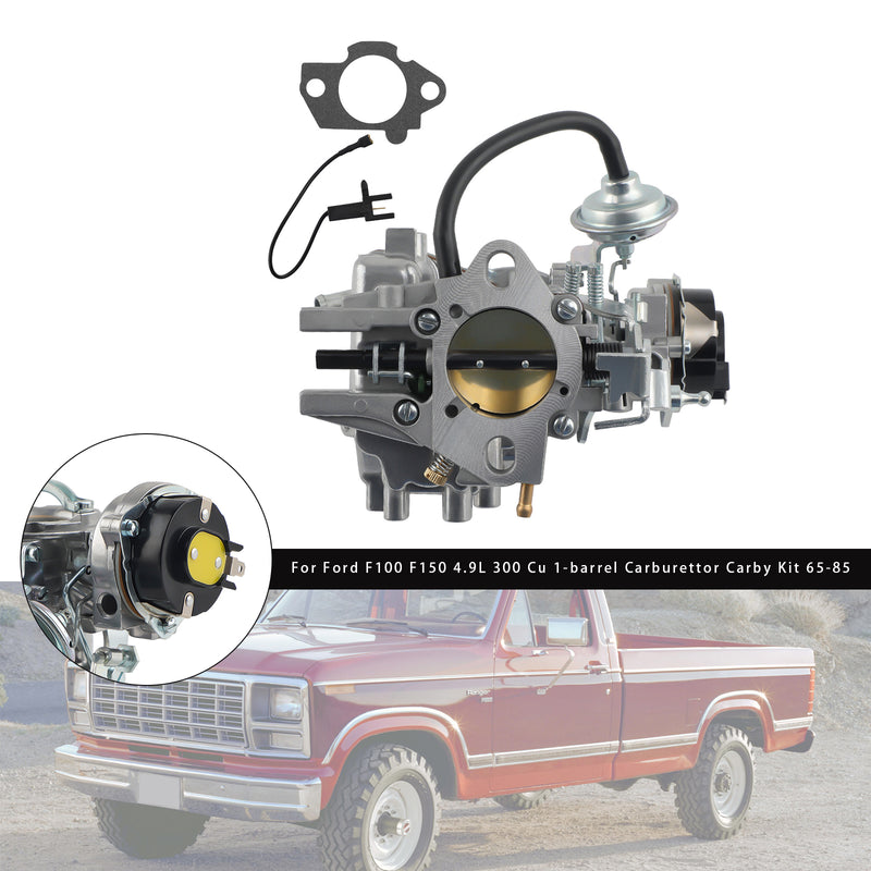 Karburator 16010-FD300 Velegnet til Ford F100 F150 4.9L 300 Cu 1-tøndes karburator Carby Kit 65-85