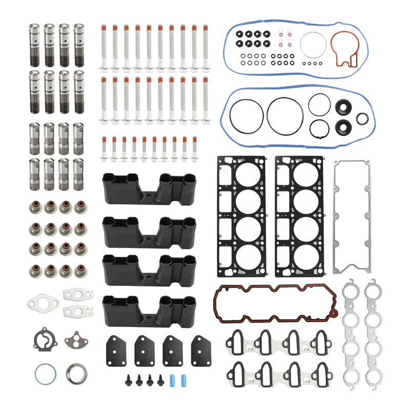 2005-2013 Chevrolet Silverado 1500 5.3L 5328CC 325CID V8 FLEX OHV, (16 Ventile) AFM Heber Ersatz Kit Kopfdichtungssatz Kopfschrauben Heber Guides Fedex Express Generic