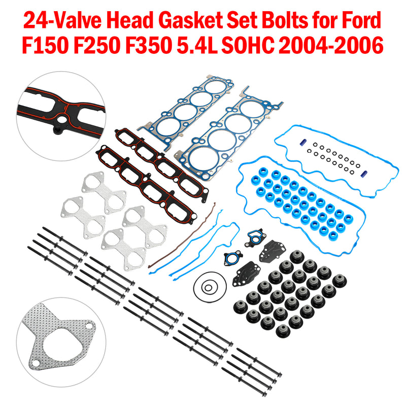 2005–2006 Ford Expedition Lincoln Navigator 5,4 l 24-Ventil-Kopfdichtungssatz, Schrauben HS26306PT ES72798