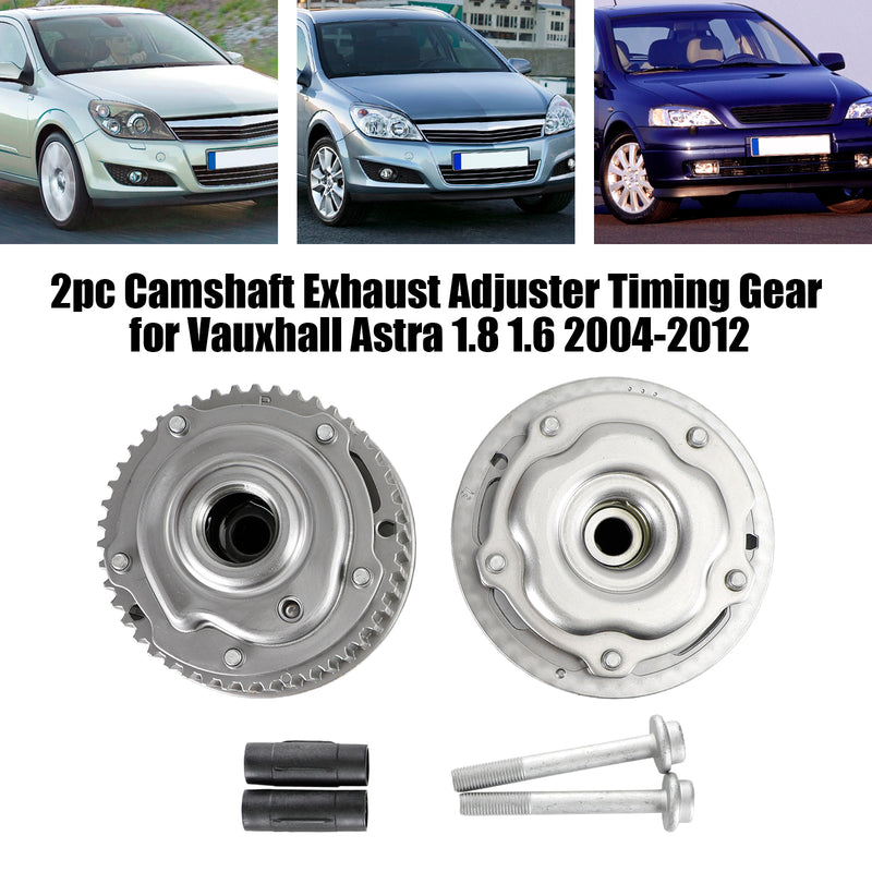 2 stk inntak og eksos kamaksel justeringer for Opel Astra 1.8 1.6 2004-2012