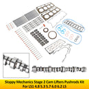LS1 4,8 5,3 5,7 6,0 6,2 LS Sloppy Mechanics Stage 2 Cam Lifters Pushrods Kit