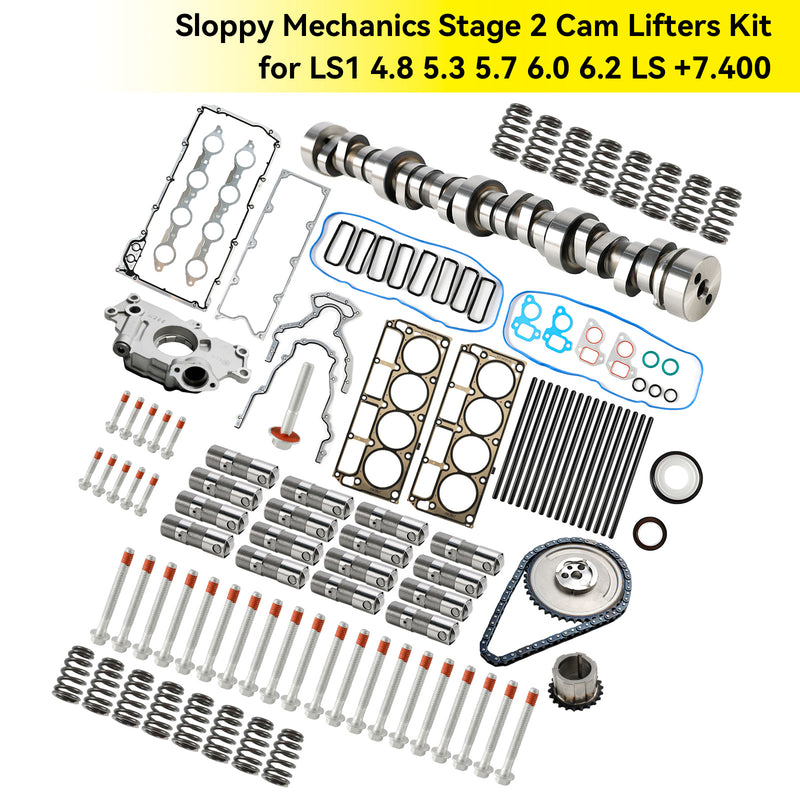 2005-2009 6.0L LS2 V-8 Sloppy Mechanics Stage 2 Nokka-akselin seuraajasarja