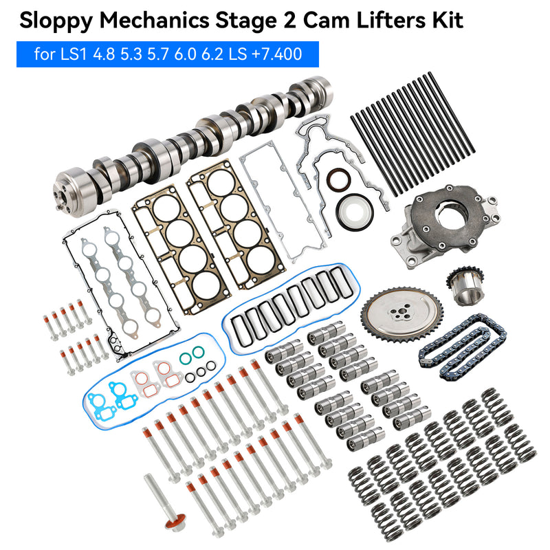 2008-2013 6.2L LS3 V-8 Sloppy Mechanics Stage 2 Kamakselfølgersett