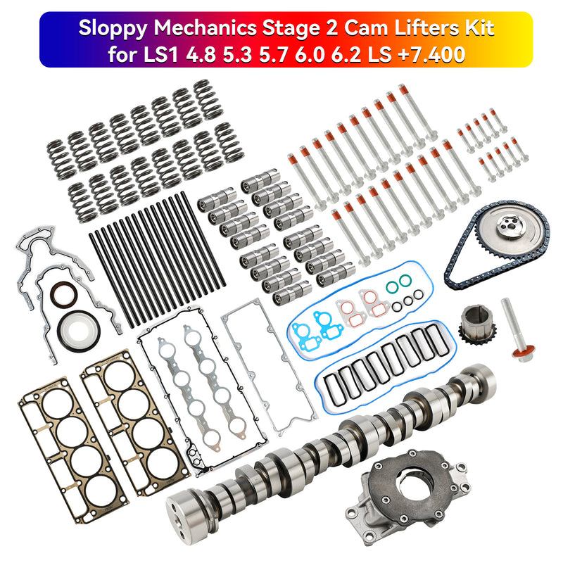 2006–2013 7,0 l LS7 V-8 Sloppy Mechanics Stage 2 Nockenwellenstößel-Kit