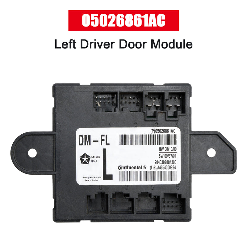 05026861AC Front Left Driver Door Module für Dodge Chrysler 2008-2016