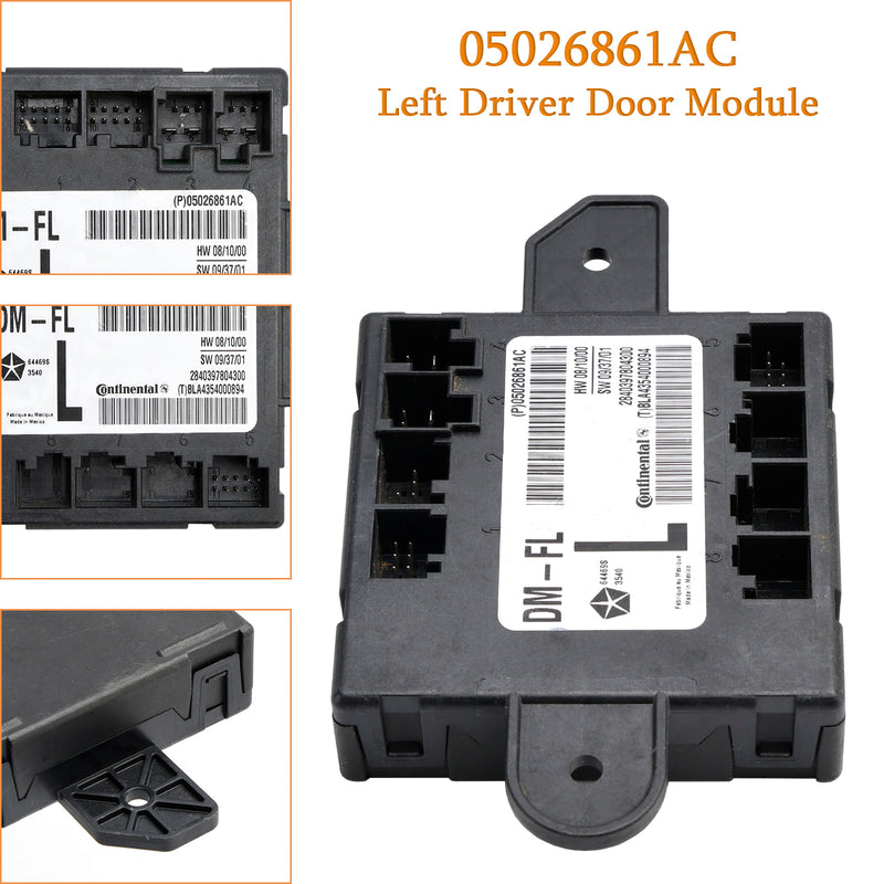 05026861AC Front Left Driver Door Module für Dodge Chrysler 2008-2016