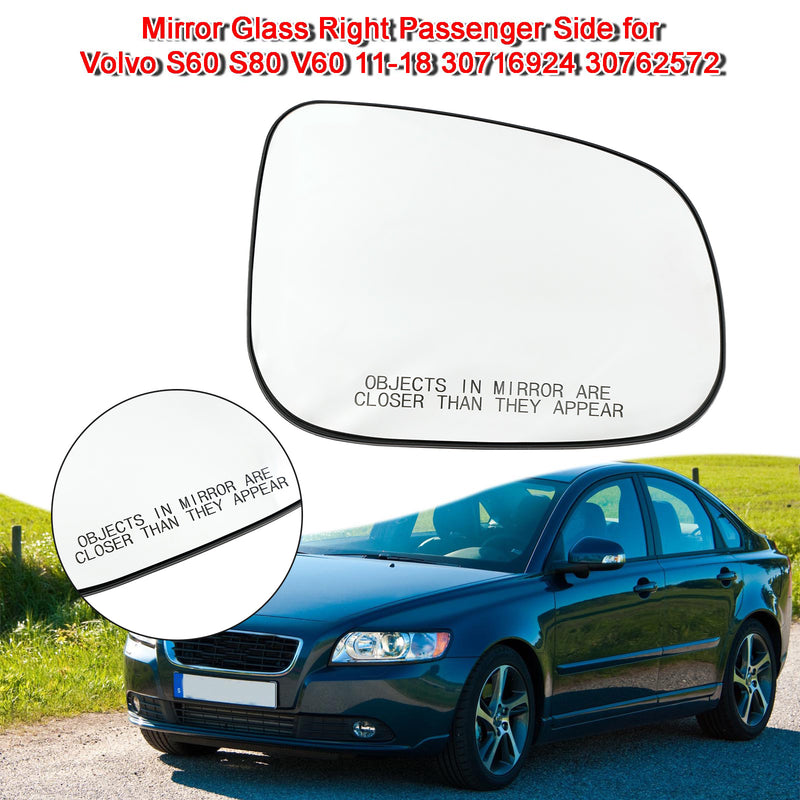 Spiegelglas rechts Beifahrerseite für Volvo S60 S80 V60 11-18 30716924 30762572