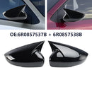 2009-2017 VW Polo MK5 Gloss Black Wing Door Mirror cobre esquerda + direita