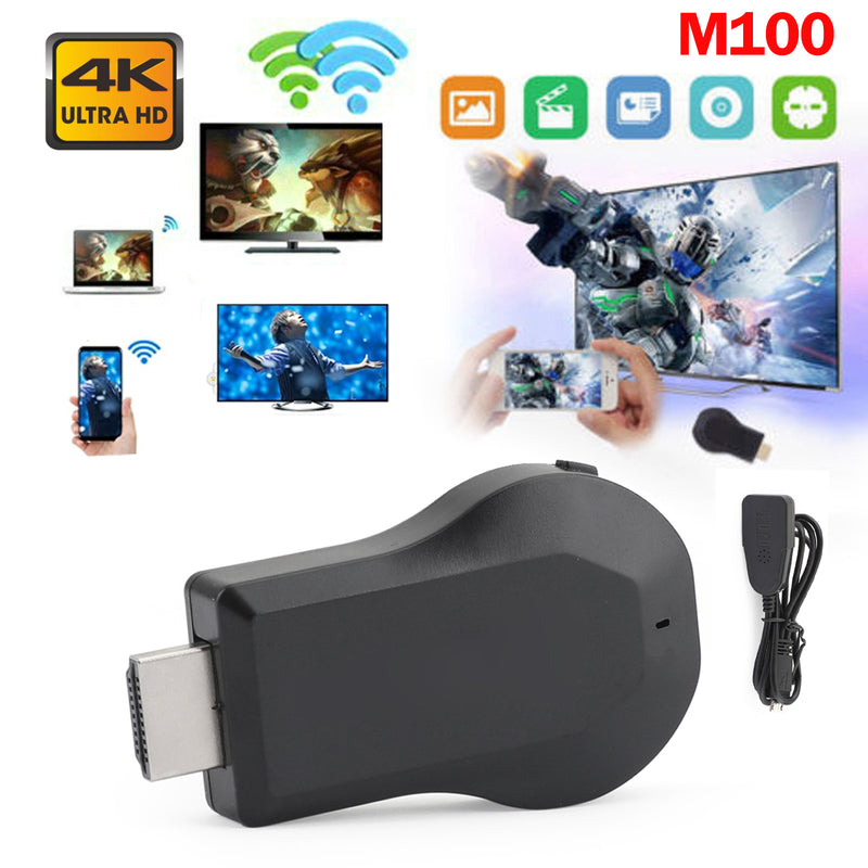 Ekte 4K M100 TV Stick Dongle-mottaker HD TV WiFi trådløs mottaker