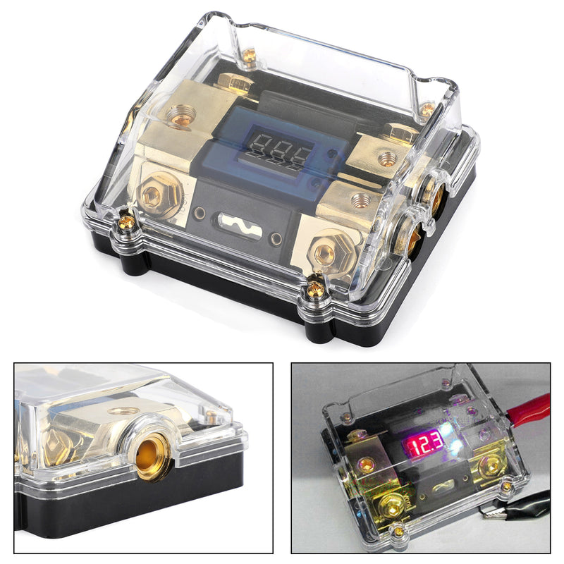 Lydfordelingsblokk blokk sikringsboks LED-display 1x0 IN 2x4GA OUT FuseBox