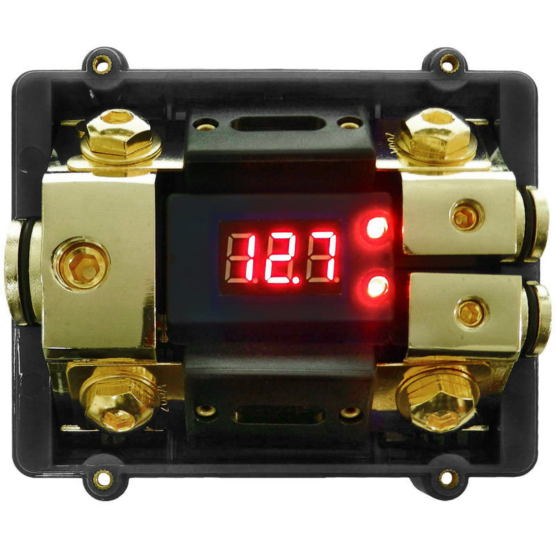 Lydfordelingsblokk blokk sikringsboks LED-display 1x0 IN 2x4GA OUT FuseBox