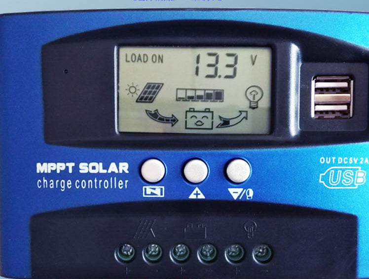 Controlador de posición Solar 50A Panel controlador regulador de batería PWM LCD Dual USB 12V/24V