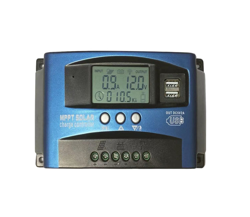 50A Solarlageregler Controller Panel Batterie Regler PWM LCD Dual USB 12V / 24 V