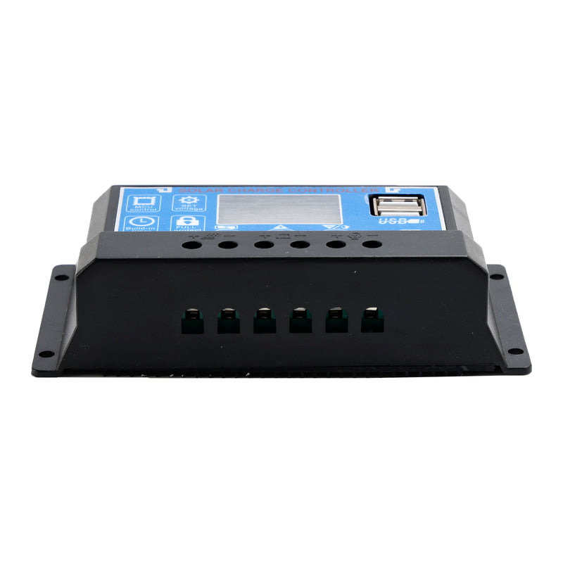 60A Solar Charge Controller Kontrollpanel Batteriregulator PWM LCD Dual USB 12V 24V 36V 48V 60V