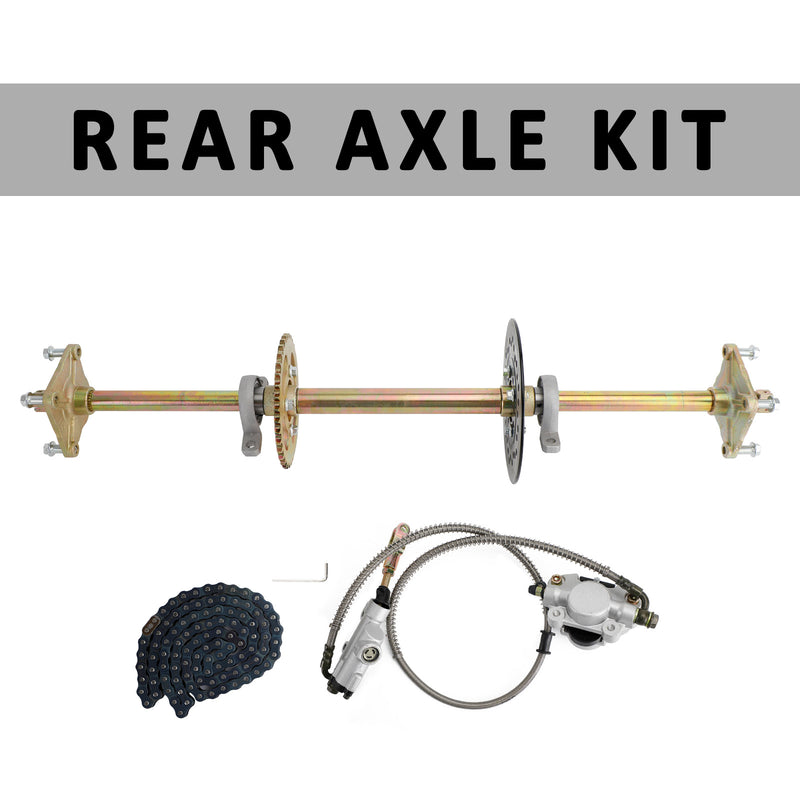 32 "ATV Quad Go Kart Hinterradachse Kit Ritzel Bremsrad Nabe Bremsbaugruppe