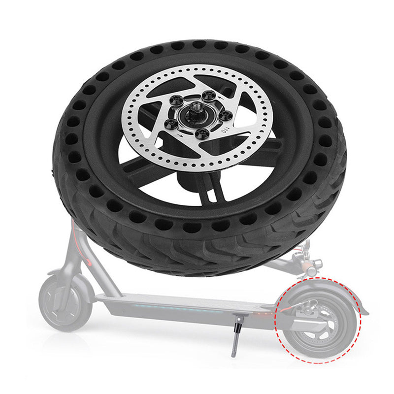 87mm para m365/1s/lite 8.5 "pneu de scooter da roda traseira de borracha sólida + cubo + disco de freio a disco