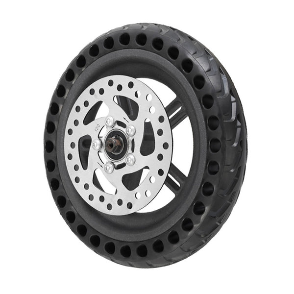 Neumático trasero para patinete M365 PRO/PRO2 8,5, caucho macizo + cubo de rueda + disco de freno