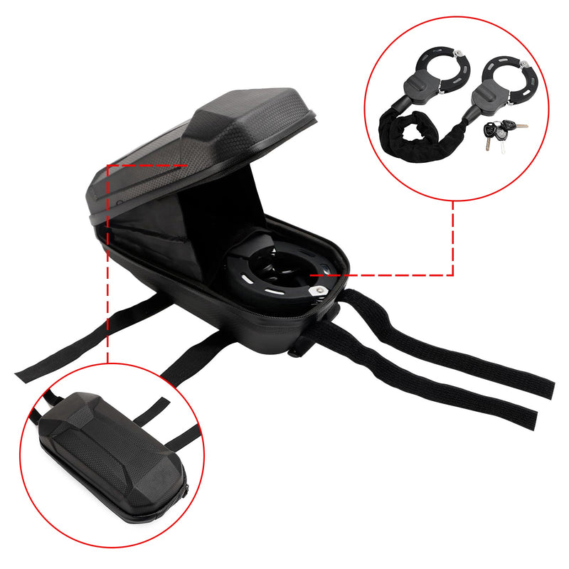 Motorsykkel Sykkel El-scooterlås med nøkkel 60cm Kjedelås Tyverisikring med veske