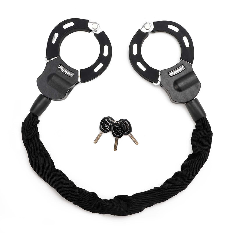 Motorsykkel Sykkel El-scooterlås med nøkkel 60cm Kjedelås Tyverisikring med veske