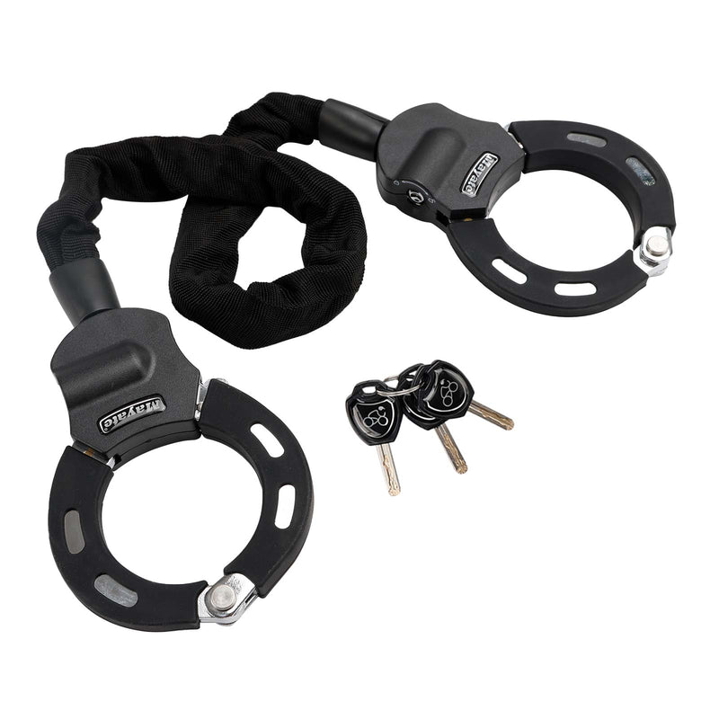 Motorsykkel Sykkel El-scooterlås med nøkkel 60cm Kjedelås Tyverisikring med veske