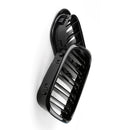 Dobbelt rib foran kølergitter passer til BMW 5-serie E39 1998-2003 blank sort