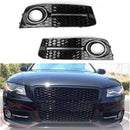 LH+RH Chrome Honey Comb Fog Light Cover Grille Grills Für Audi A4 B8 09-12