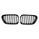 Double Line Front Hood Grille Grills Gloss Black für BMW E46 2-Türer 1998–2001 Generic