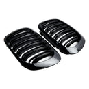 Double Line Front Hood Grille Grills Gloss Black für BMW E46 2-Türer 1998–2001 Generic