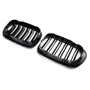 Double Line Front Hood Grille Grills Gloss Black für BMW E46 2-Türer 1998–2001 Generic