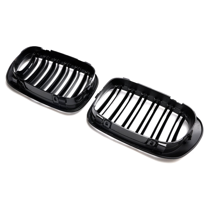 Double Line Front Hood Grille Grills Gloss Black für BMW E46 2-Türer 1998–2001 Generic