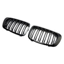 Double Line Front Hood Grille Grills Gloss Black für BMW E46 2-Türer 1998–2001 Generic