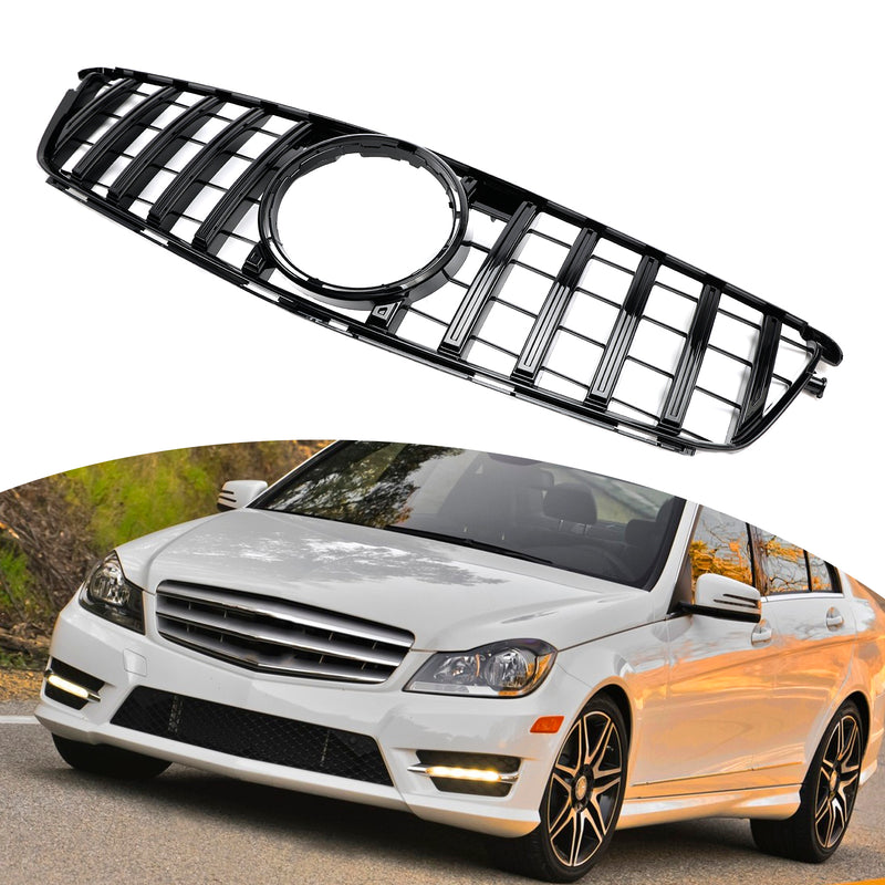 Parrilla de parachoques delantero estilo Benz C Class W204 C300 C350 GTR 2008-2014