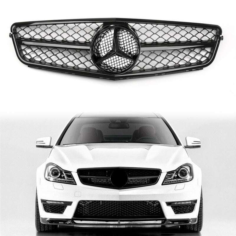 Grill przedniego zderzaka w stylu GTR dla Benz Klasy C W204 C300 C350 2008-2014