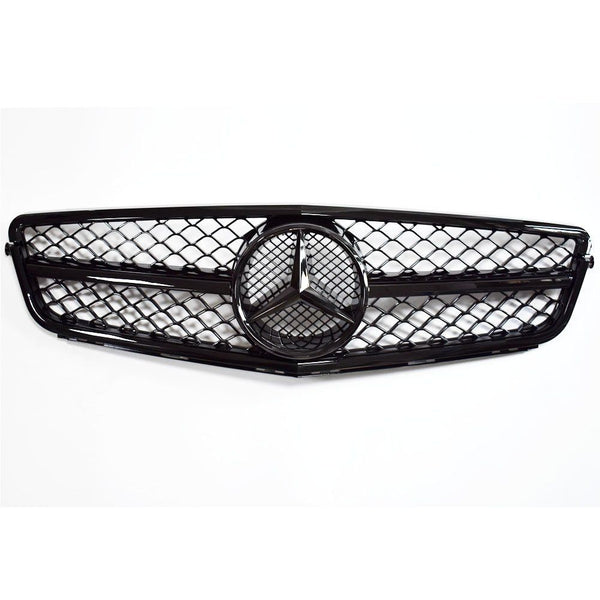 GTR stil kølergrill frontgrill til Mercedes W204 C-klasse C300 C350 2008-2014 Sporty opgradering Høj kvalitet