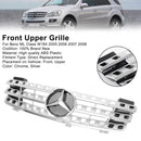 Vordere Stoßstangengrillgrill Fit Mercedes-Benz ML-Klasse W164 2005-2008 Chrom