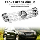 Vordere Stoßstangengrillgrill Fit Mercedes-Benz ML-Klasse W164 2005-2008 Chrom
