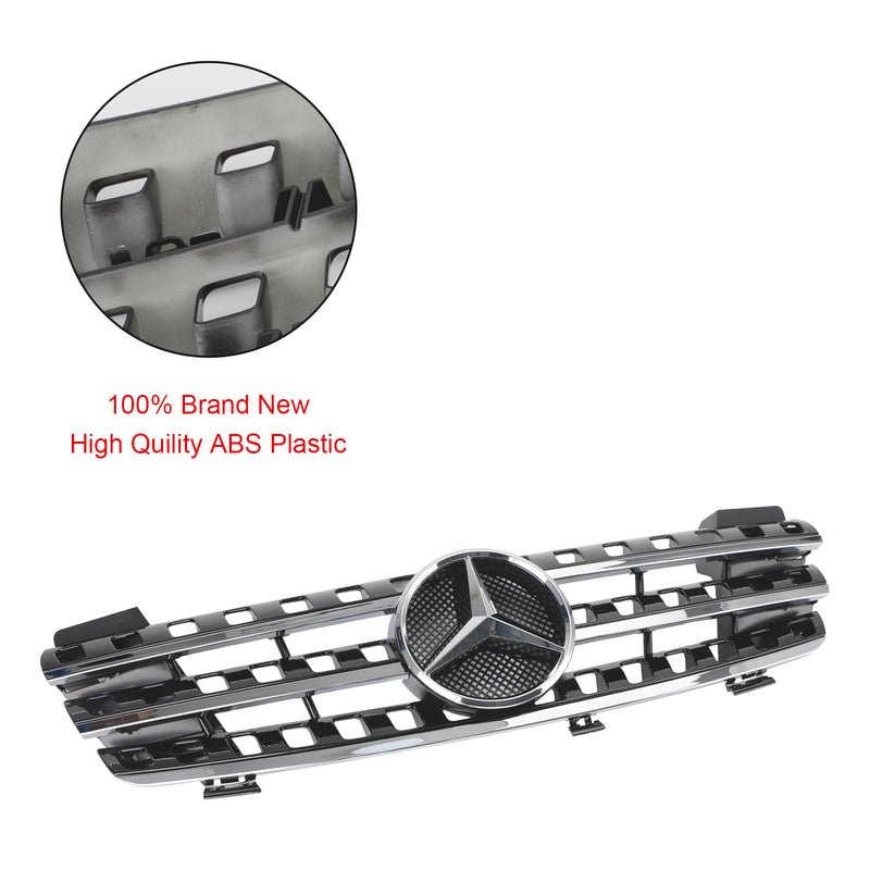 Frontgrill Chrom Schwarz für Mercedes ML Klasse W164 2005-2008