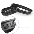 Dobbelt linje blank sort front hætte nyre grill grill til BMW F10 F18 10-16