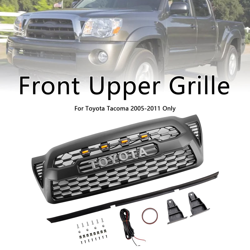 2005–2011 Toyota Tacoma LED -grillillä etupuskurille, Matt Black