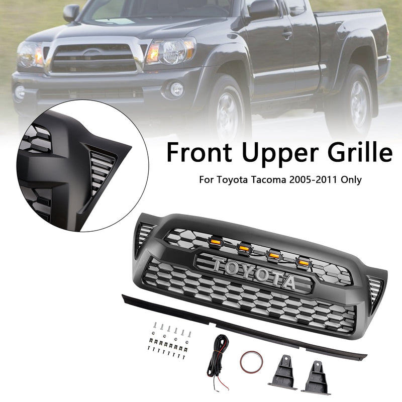 2005–2011 Toyota Tacoma LED -grillillä etupuskurille, Matt Black