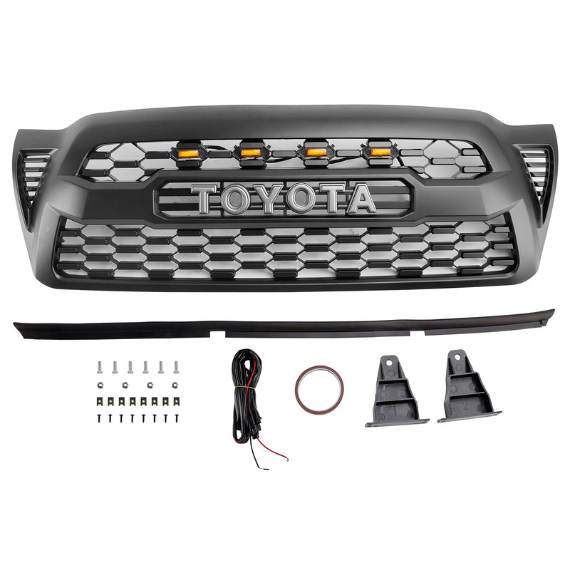 2005–2011 Toyota Tacoma LED -grillillä etupuskurille, Matt Black