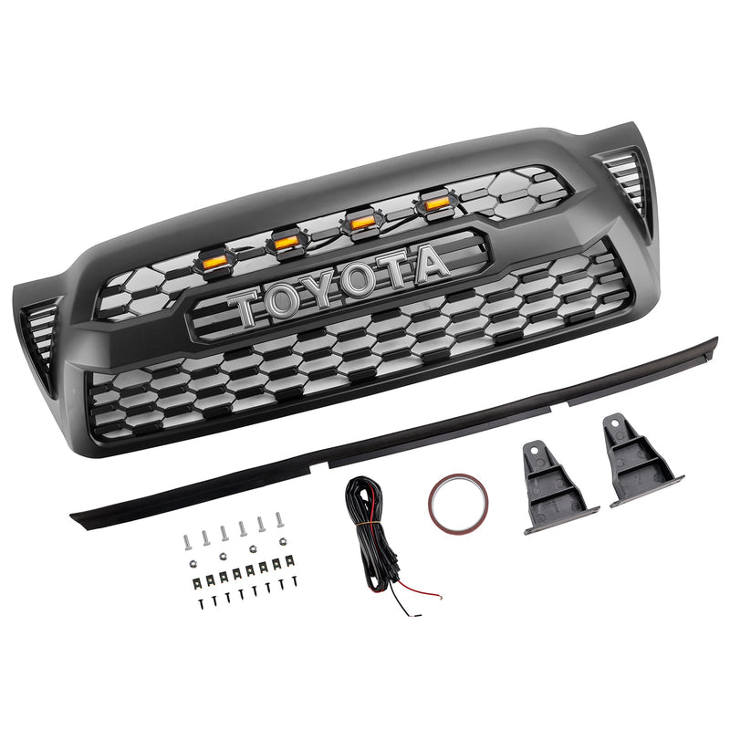 2005–2011 Toyota Tacoma LED -grillillä etupuskurille, Matt Black